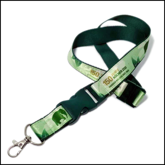 Heat transfer logo badge holders personalized satin custom neck straps
