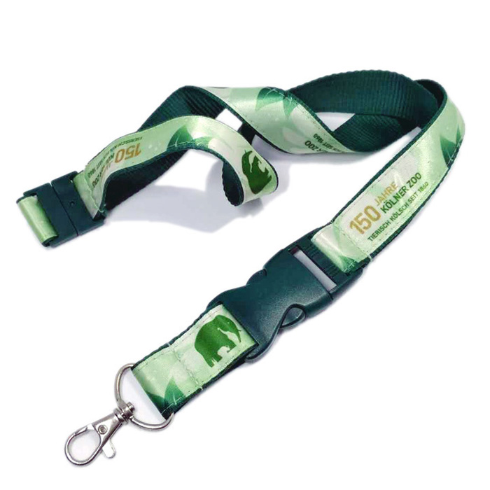 Heat transfer logo badge holders personalized satin custom neck straps