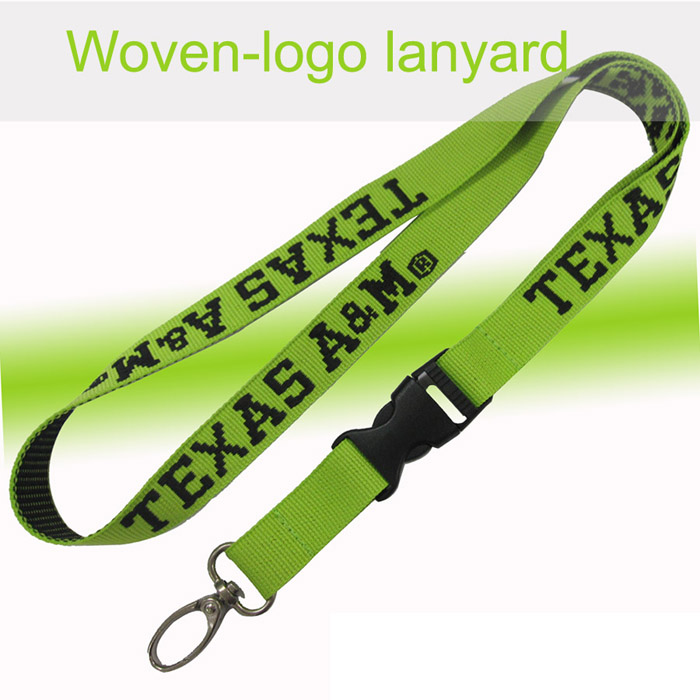 Jacquard weaving salient pole woven logo custom made lanyard manufacturer