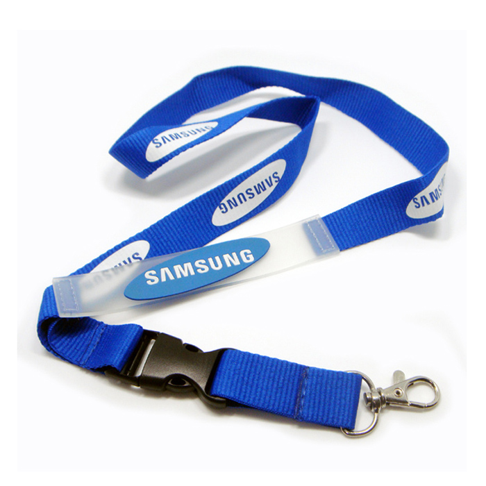 Silicone logo polyester neck strap advertising gifts clips lanyards