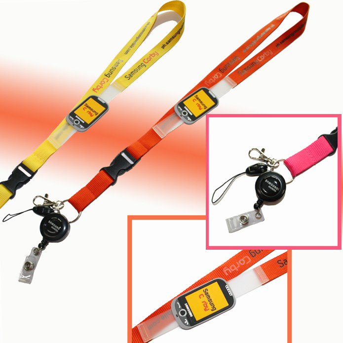 Safety certificate polyester silicone logo hang rope promotional gifts hanging necklaces