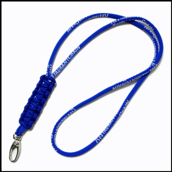 New style handing round paracords woven logo keychain strap