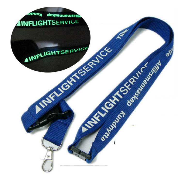 Special dark light logo id card holder custom neck strap