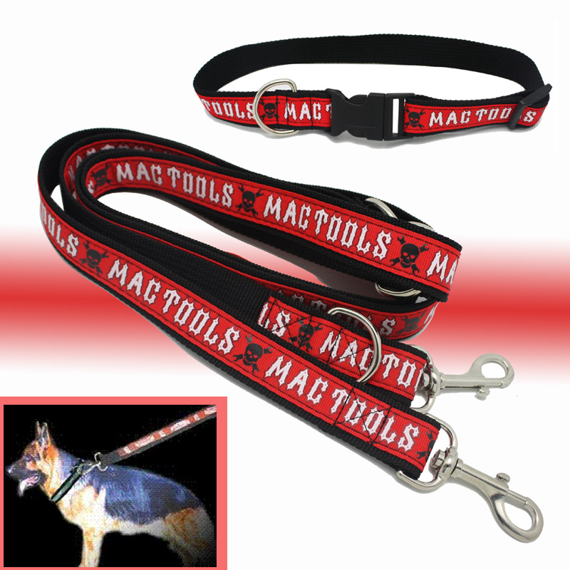  Dog collar manufacturer made of polyester and satin printed logo Dog leashes
