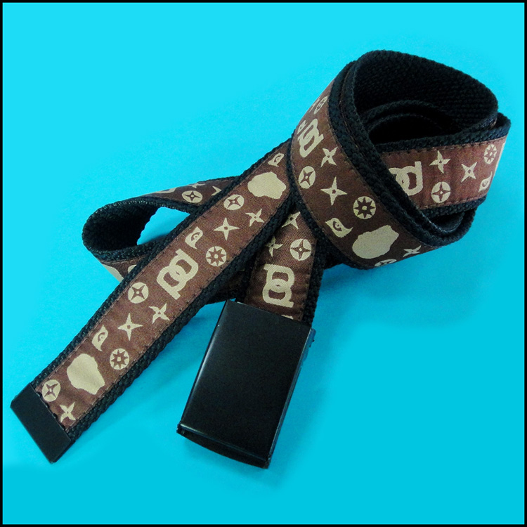 Fashion fabric polyester satin woven logo custom strap weaving belt