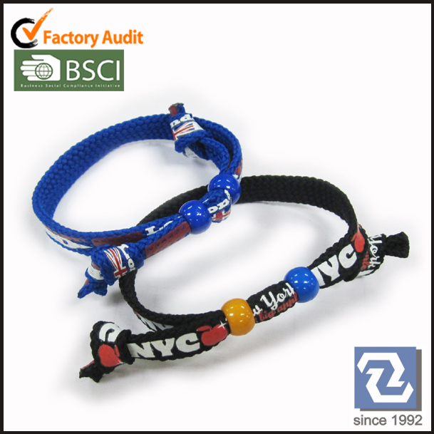 New style polyester imprinted logo wristbands for activity show
