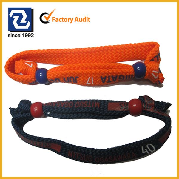 New style polyester imprinted logo wristbands for activity show