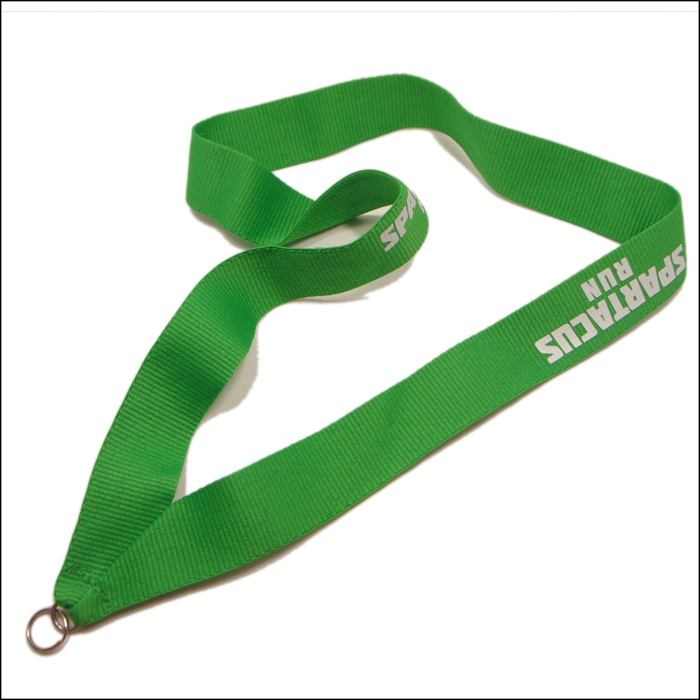  Activity souvenir green polyestere medal hold neck strap