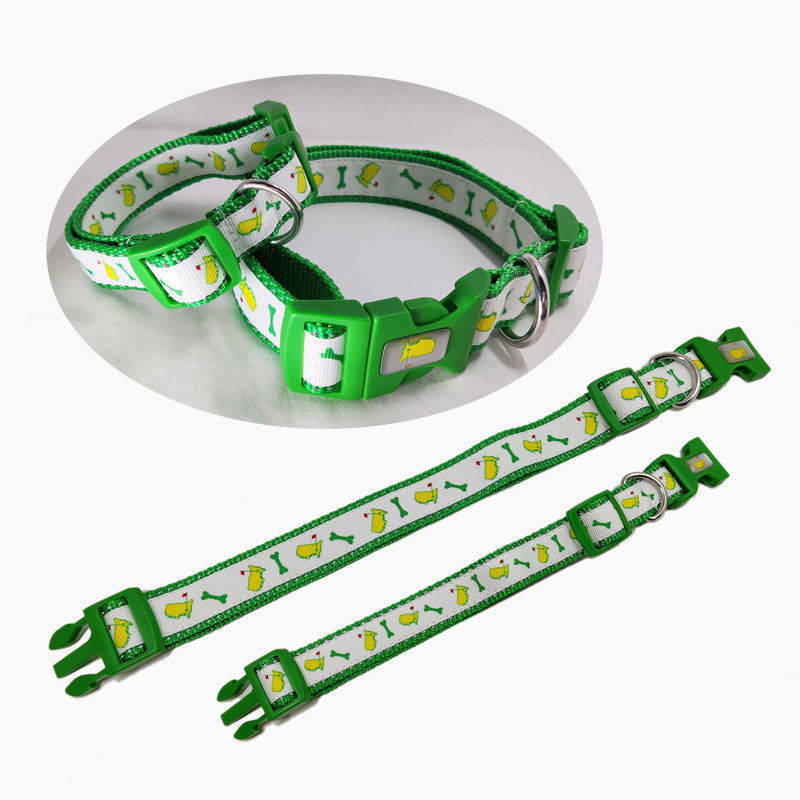 Luxury sublimation ribbon nylon dog training collars designer in bulk
