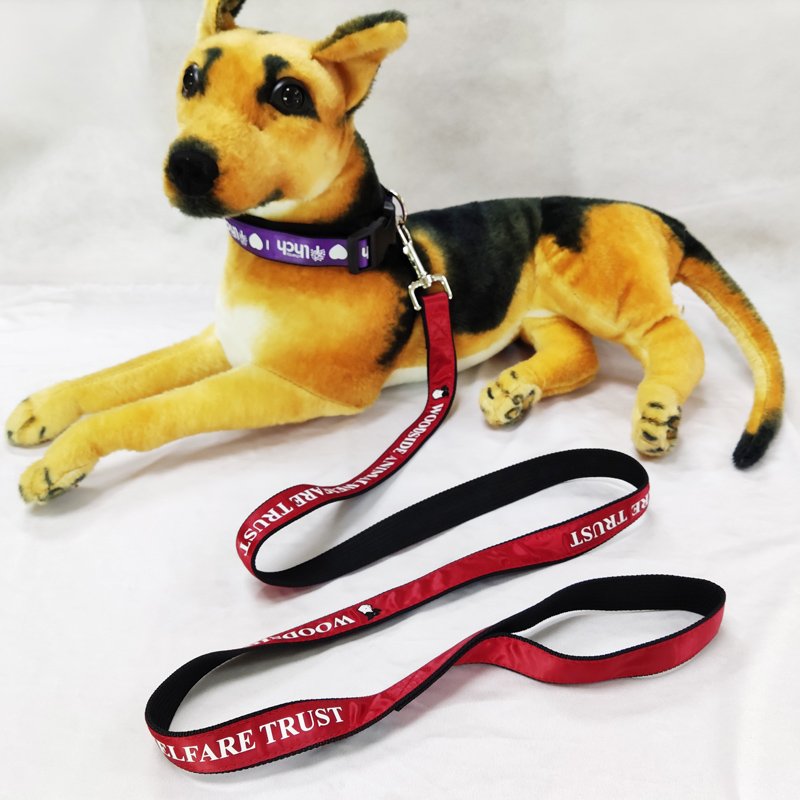 Slippery ribbon and strong polyester sport team tug dog leash 