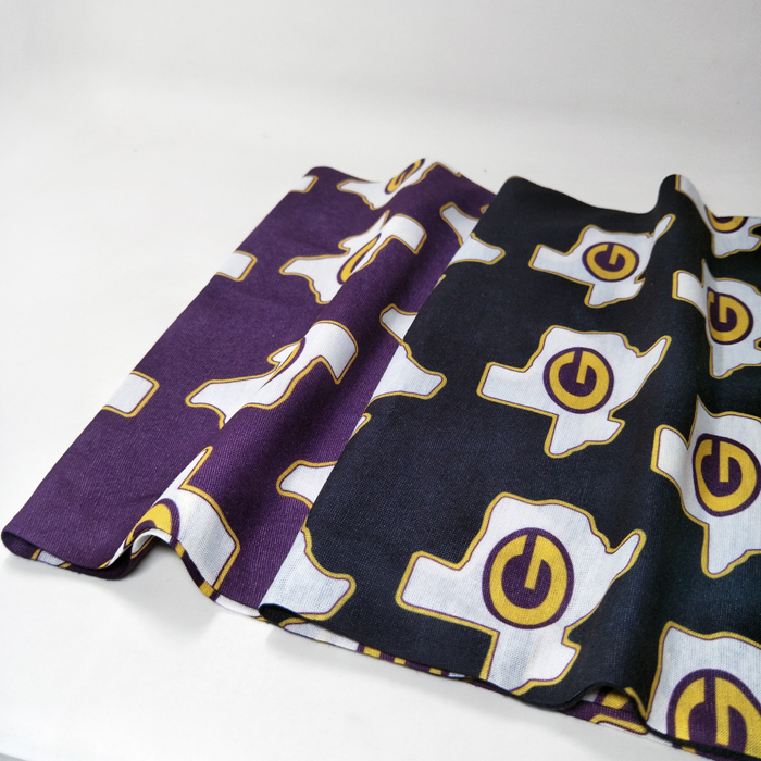 Purse print custom logo fabric knit bandana turban