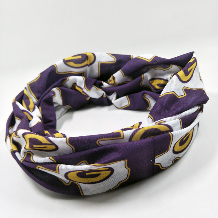 Purse print custom logo fabric knit bandana turban