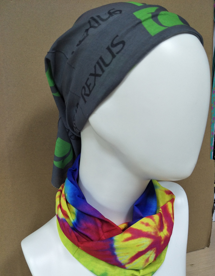 Polyester and cotton tube head wrap business logo