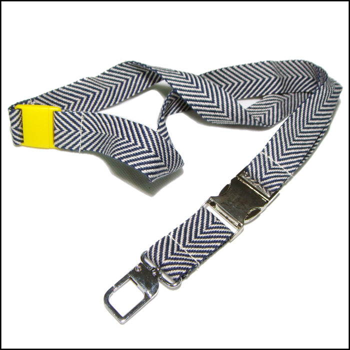 Off white red safety buckle bamboo neck lanyard