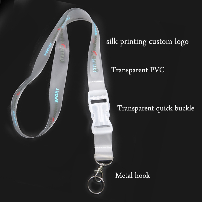  Universla transparent PVC card holder neck lanyard