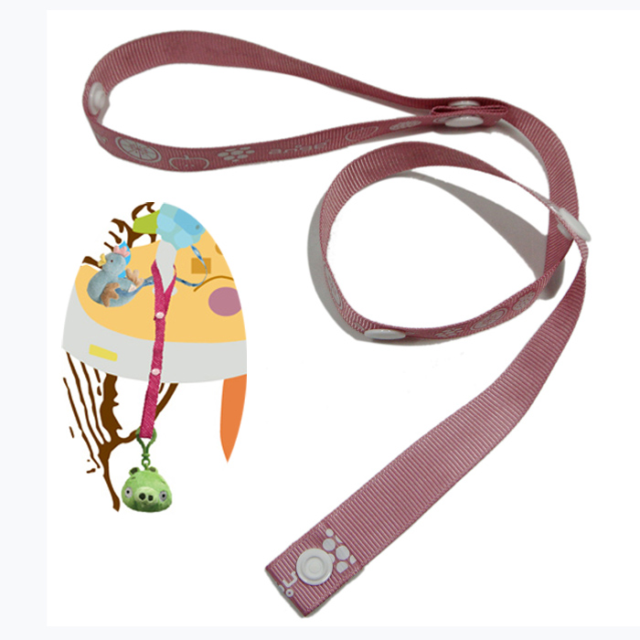 Safety brake away baby gift holder pink ribbion straps
