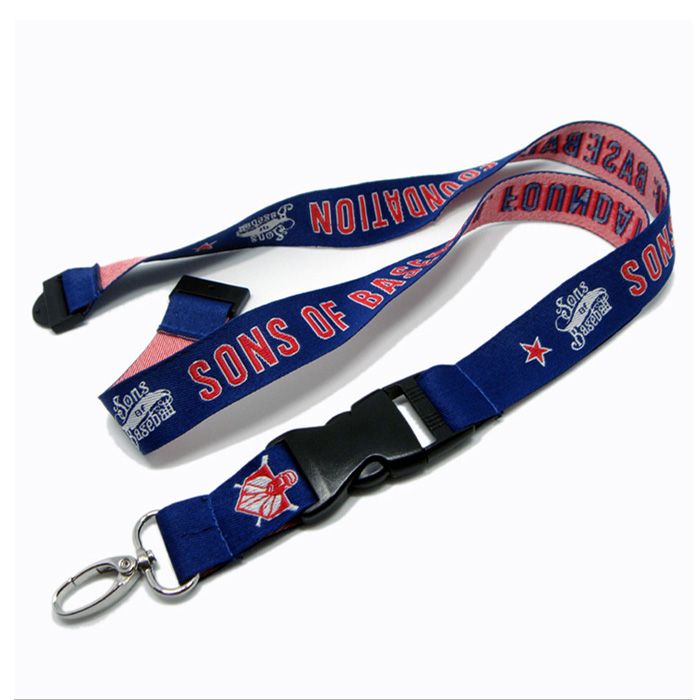 One side woven logo accesorios lanyard for ID badges