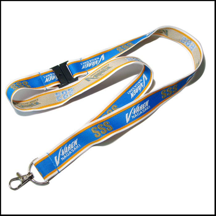 One side woven logo accesorios lanyard for ID badges