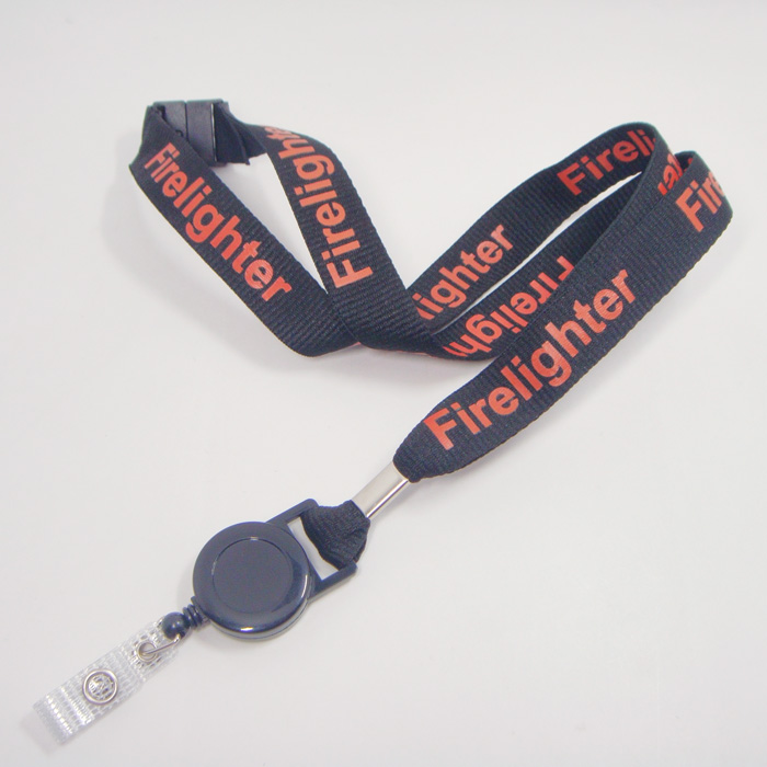 Wholesale designer retractable reel badge polyester lanyards safety breakaway