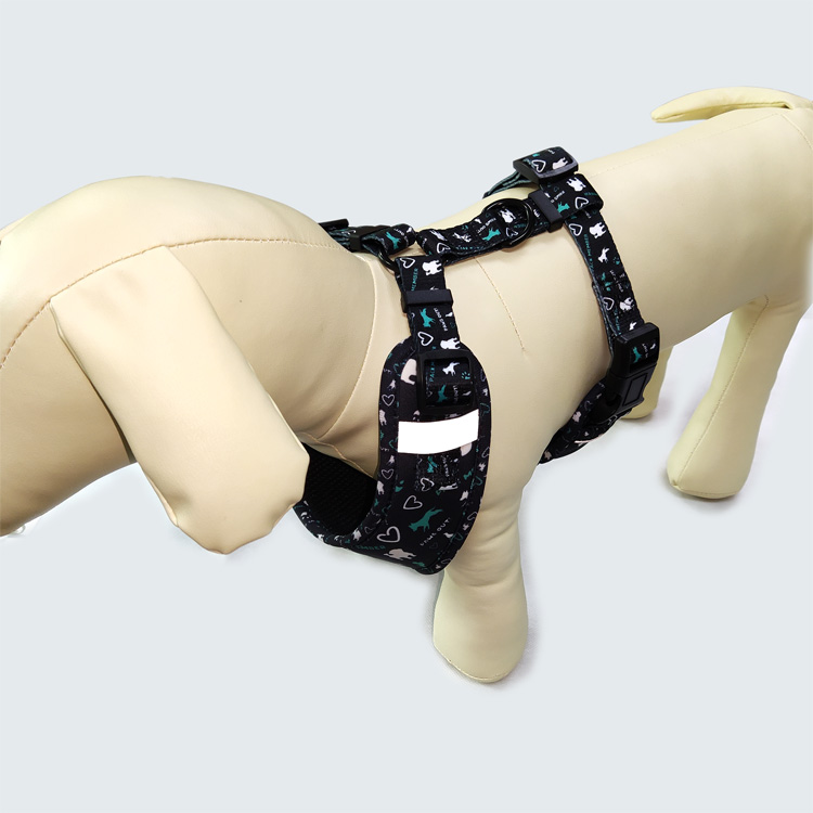 Soft padded highly reflecive Plain blank custom logo sublimation dog harness