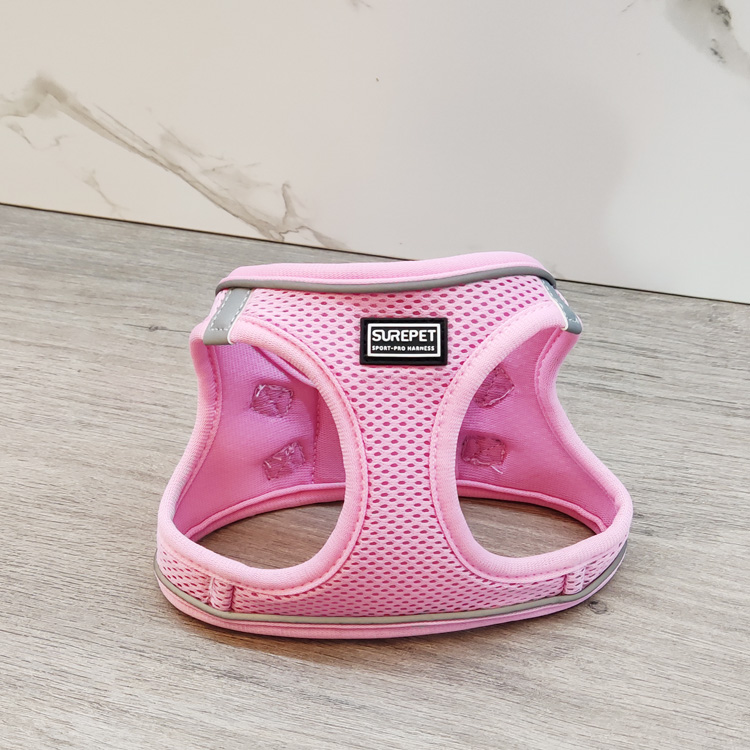Reversible breathable custom reflective soft mesh padded dog harness