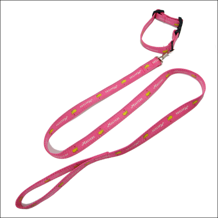 Cutom personalized reflective strap dog leash nylon printed dog collar