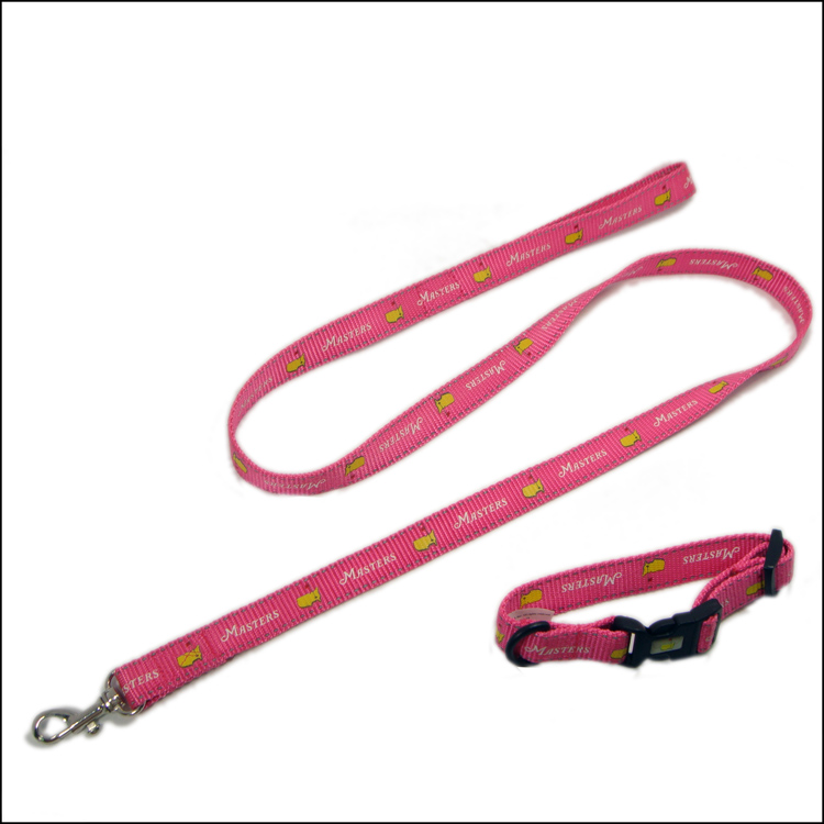 Cutom personalized reflective strap dog leash nylon printed dog collar