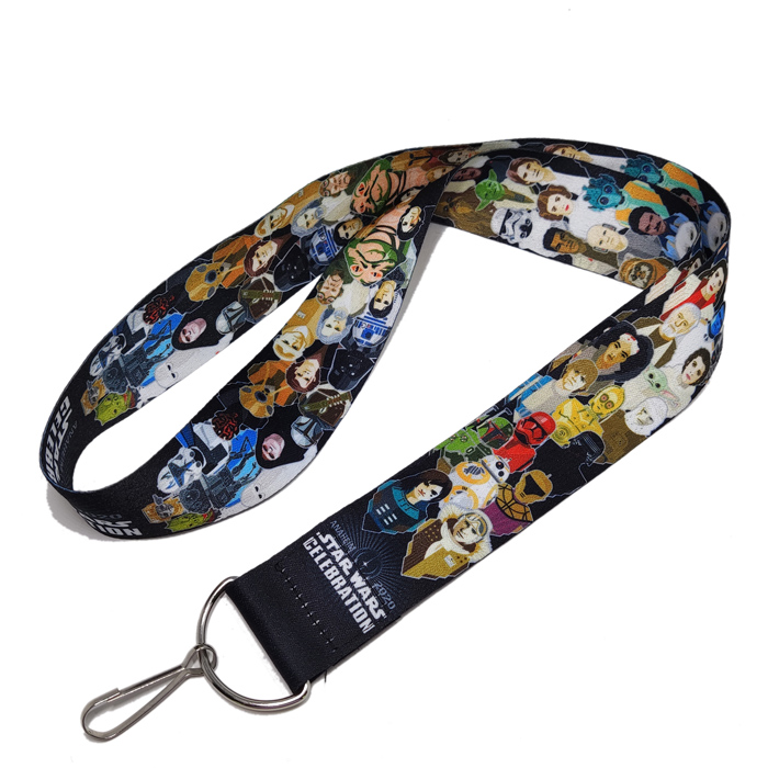 High quility polyester webbing for safety belt single custom heatransfer printed business souvenir deginer lanyards with buckle