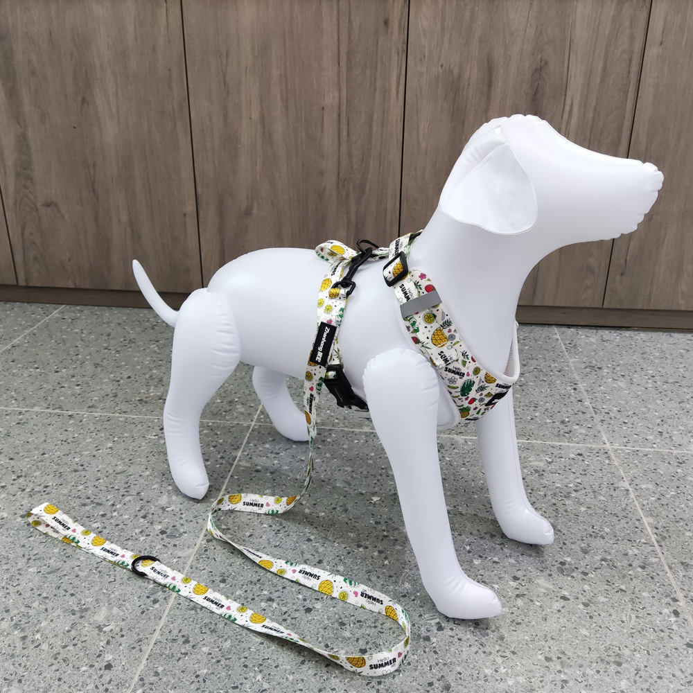 Sublimation logo Training walking leash neck adjustable dog harness for dog