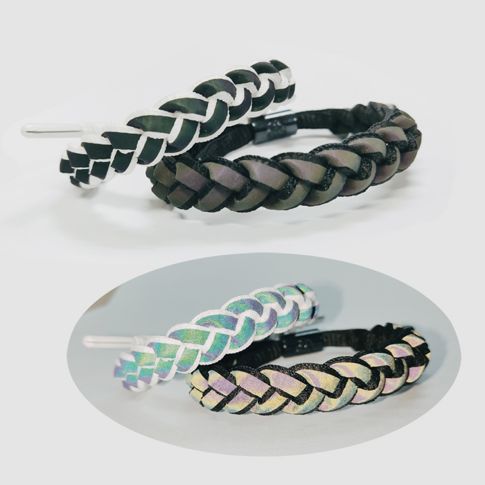 Fashion bracelet reflective pair of men and women woven bracelets