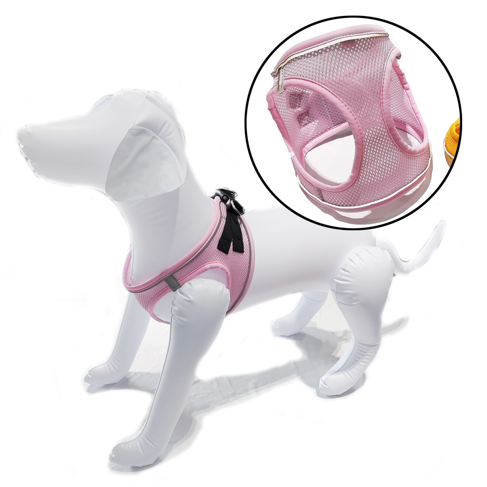 Reflective soft mesh padded cute pet dog cat harness clothes vest 