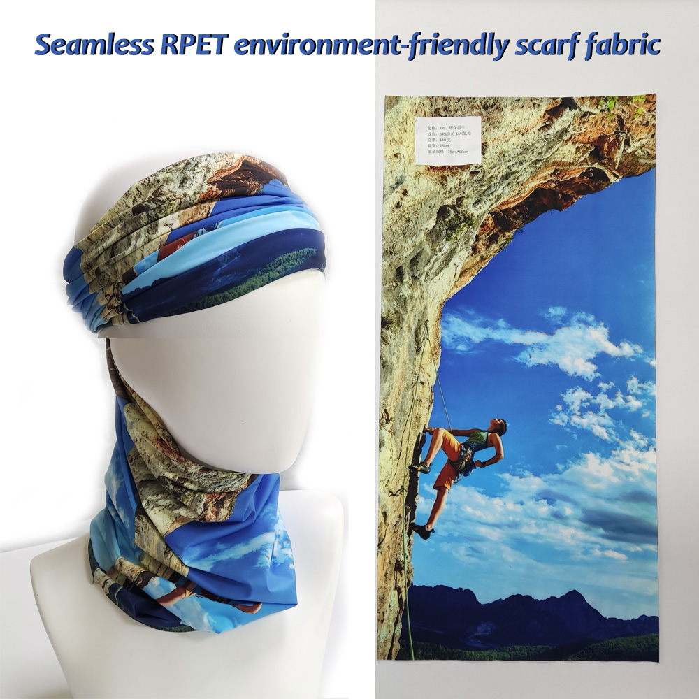 Tie dye printed eco friendly seamless anime tube bandana rpet silk luxury neck scarfs