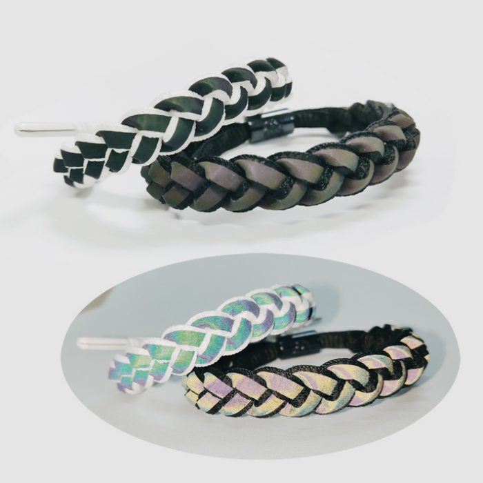 Fashion bracelet reflective pair of men and women woven bracelets