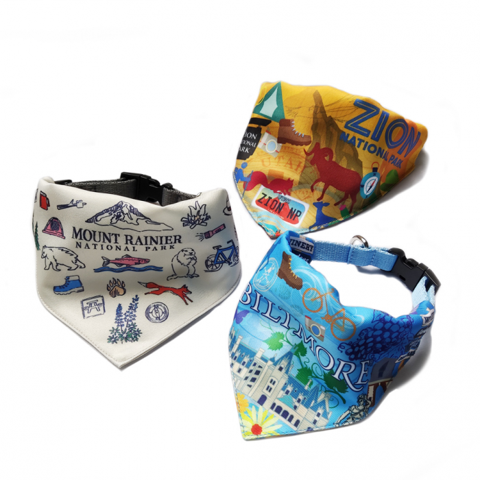 New design cooling pet dog bandanas bulk triangle scarf set with customization logo  In the same place