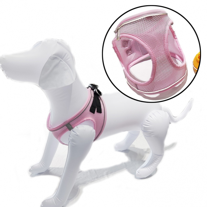 Reflective soft mesh padded cute pet dog cat harness clothes vest 