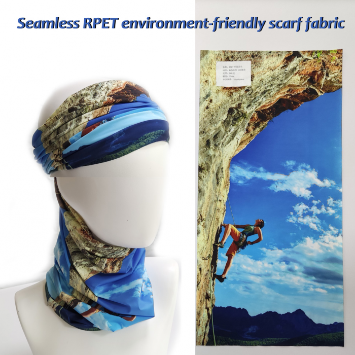 Tie dye printed eco friendly seamless anime tube bandana rpet silk luxury neck scarfs