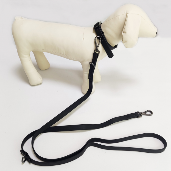 Making Supplies Wholesale Flexible Safety Large Hunting Dog pvc Silicone Collar and Leash  