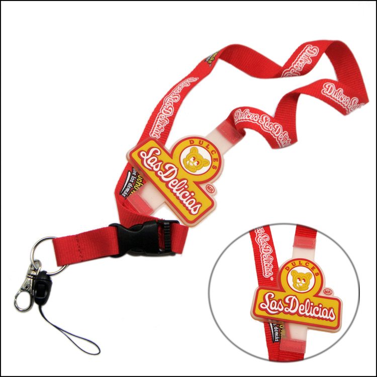 安全环保硅胶涤纶儿童证件套挂绳高档宣传赠品挂带