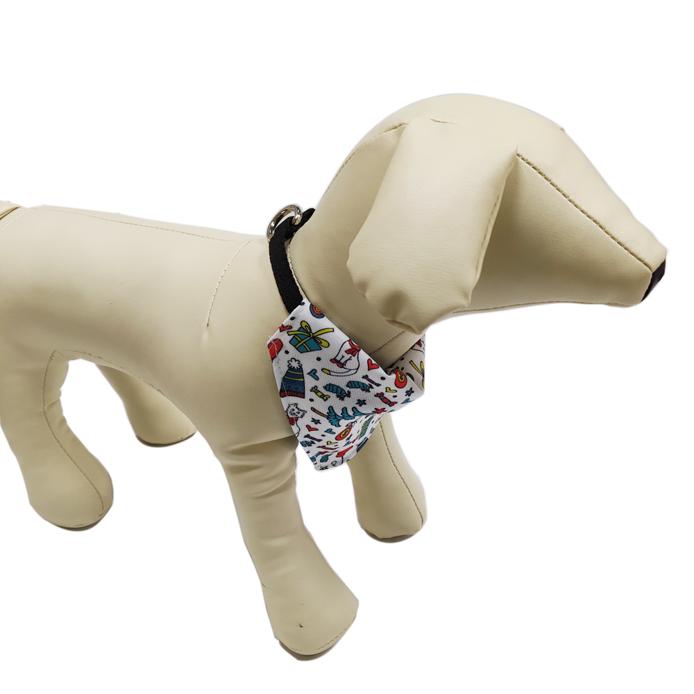 供应小狗可爱的白色定制设计宠物猫围脖物头巾套