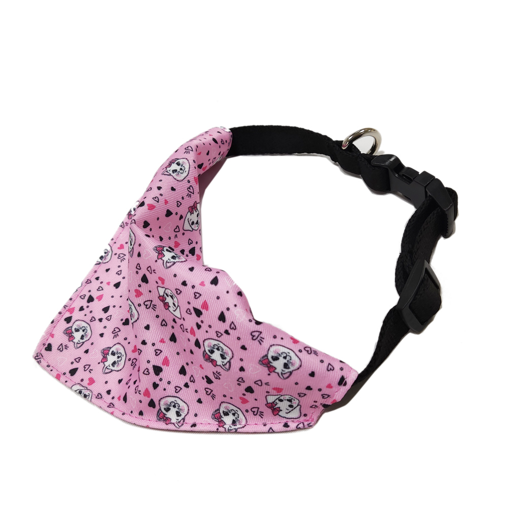 粉色定制个性化面料品牌宠物三角手帕狗围巾项圈