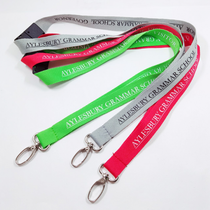 红灰绿三色夏季薄款双面印字涤纶挂绳工作证挂带
