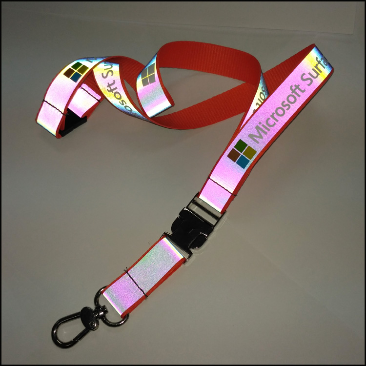 Business gift badge holder strap magical reflective neck lanyards