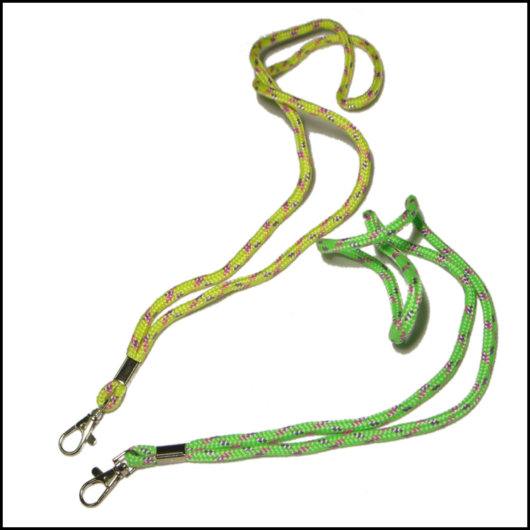 Nylon weave round neck strap cord lanyards