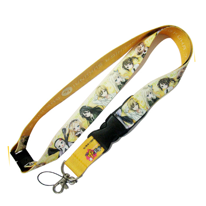 Personalised cell phone string sublimation polyester card holder lanyards