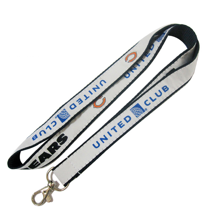 Personalized satin woven custom logo hold Id cards lanyard manufacturer