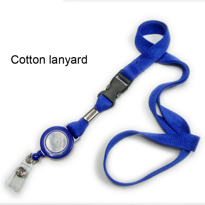 Retractable reels custom badge card holder eco friendly cotton Lanyard