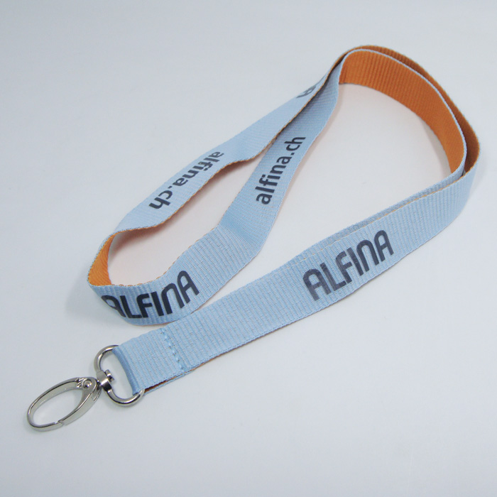 Superior quality factory printing logo different color sides lanyards