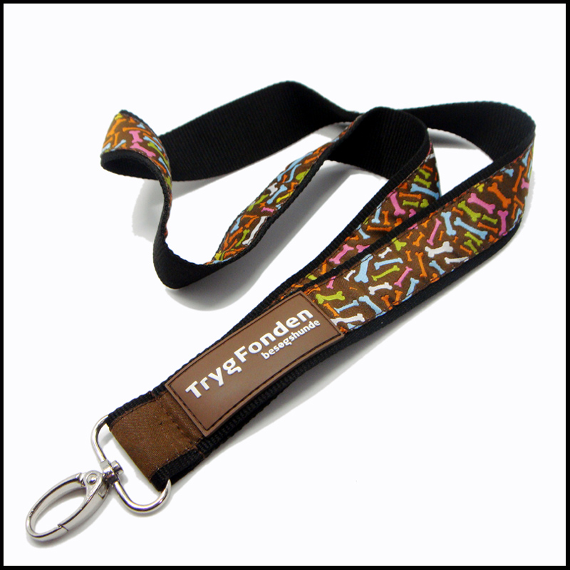 Phone holder string custom woven ethnic style logo satin necklace lanyards