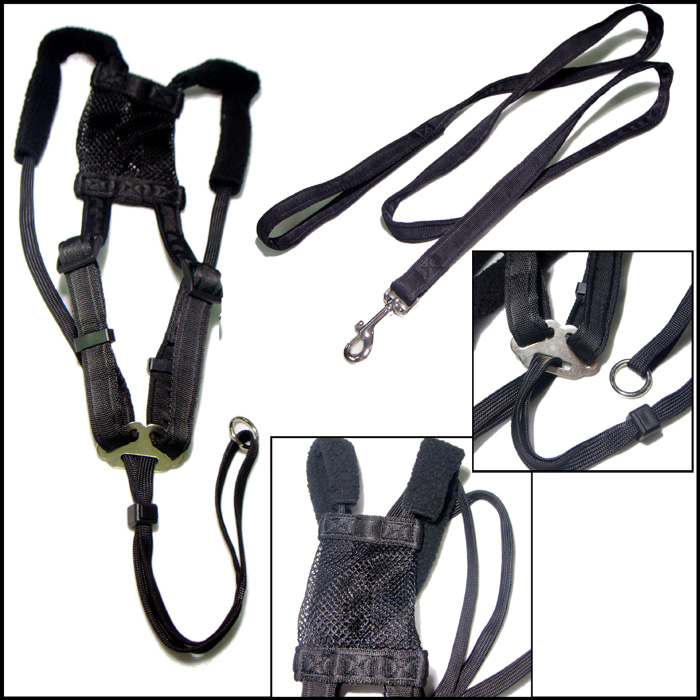Strong safety nylon harness strap pet collar and dog leash