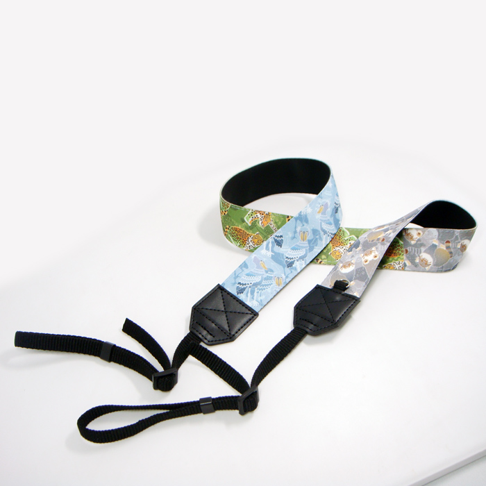 Leather and polyester fabric custom sublimation logo camera strap for  activity gift